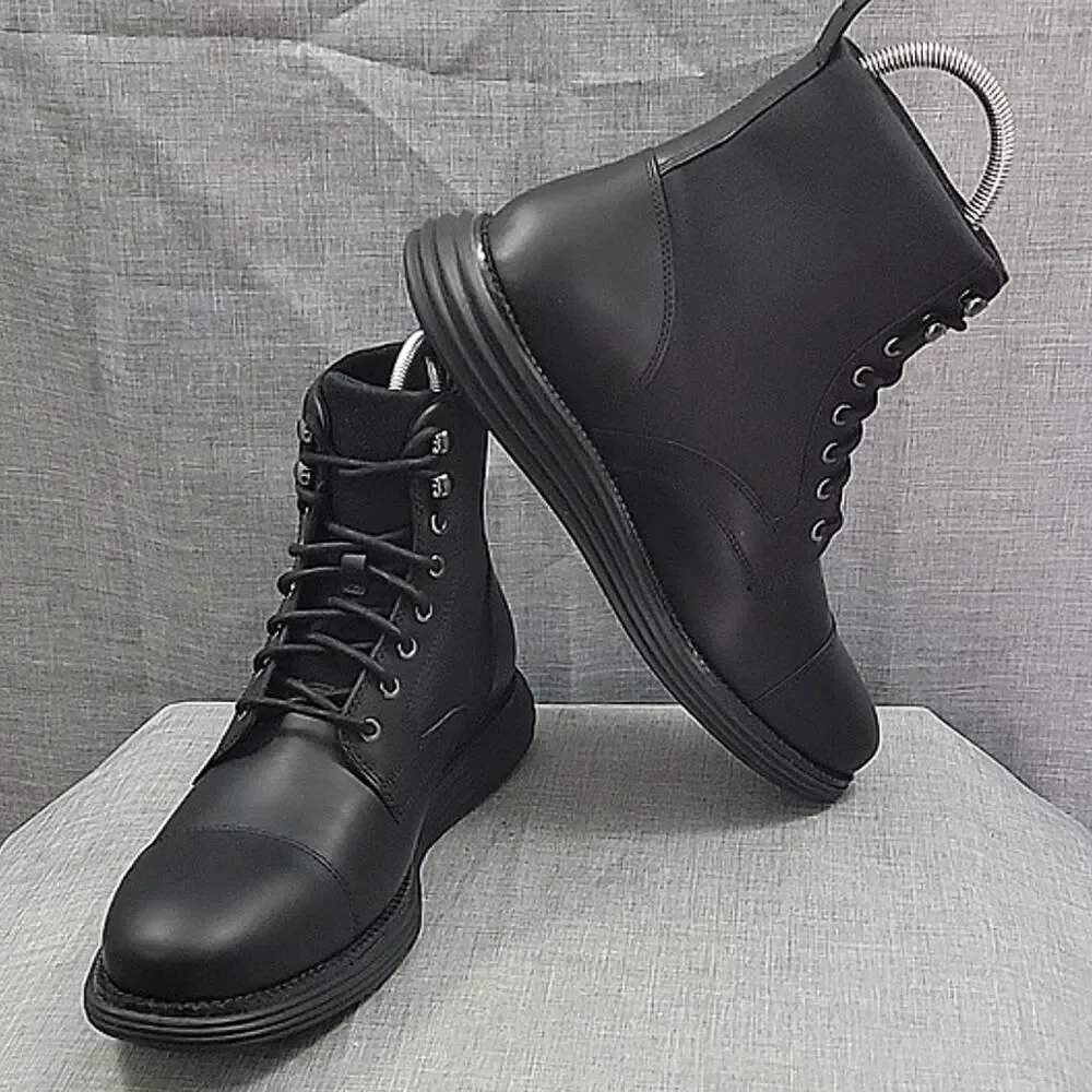 Cole Haan NWOT Men's OriginalGrand Cap Toe Boot - Blk Leather C37077 SZ 10M
